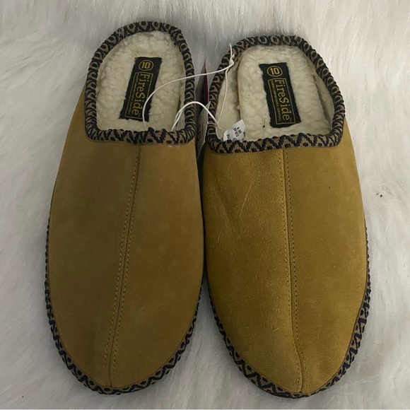 Fireside Shoes Slippers Size 10 Mens Slip‎ On Leather New With Tags - Picture 3 of 11